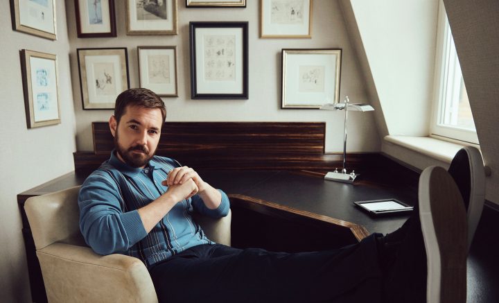 Martin Compston photographed by Ben Harries for Article Magazine at the Stafford Hotel London menswear fashion